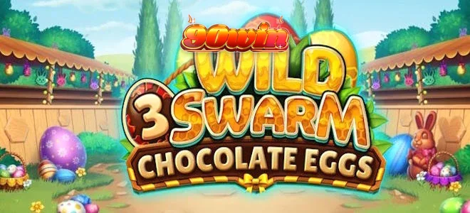 Interface colorida e vibrante do slot Wild Swarm 3 Chocolate Eggs